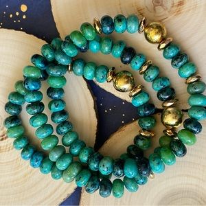 Chrysocolla gemstone bracelet